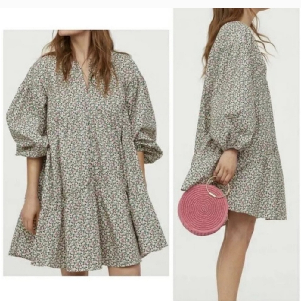 Floral Long Sleeve Dress - Picture 2 of 9